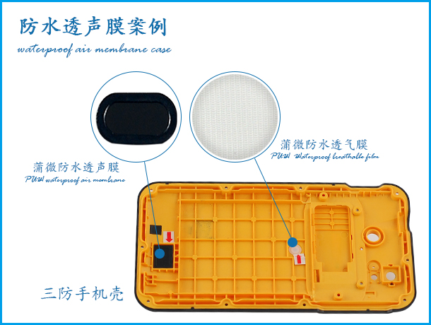 手機殼應用防塵防水透聲產品案例